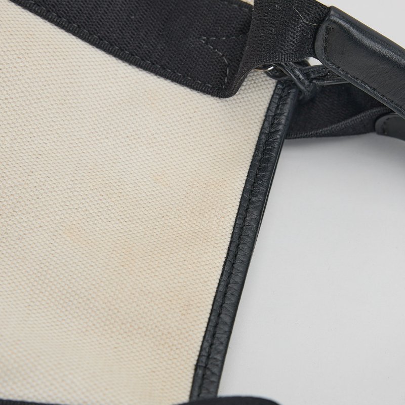 二手Balenciaga navy cabas 帆布包xs/白色黑字-22