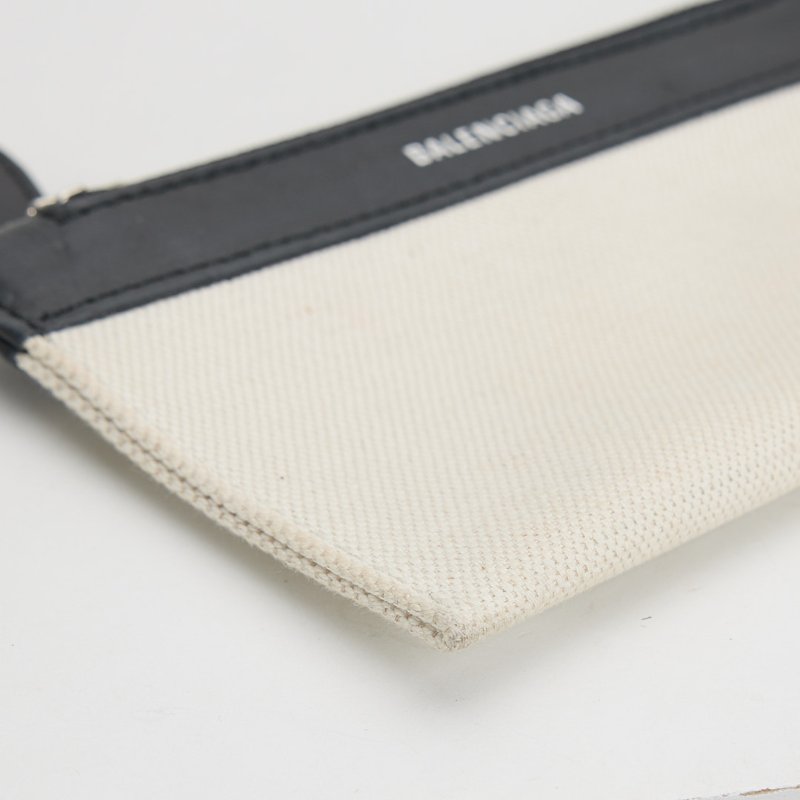 二手Balenciaga navy cabas 帆布包xs/白色黑字-23