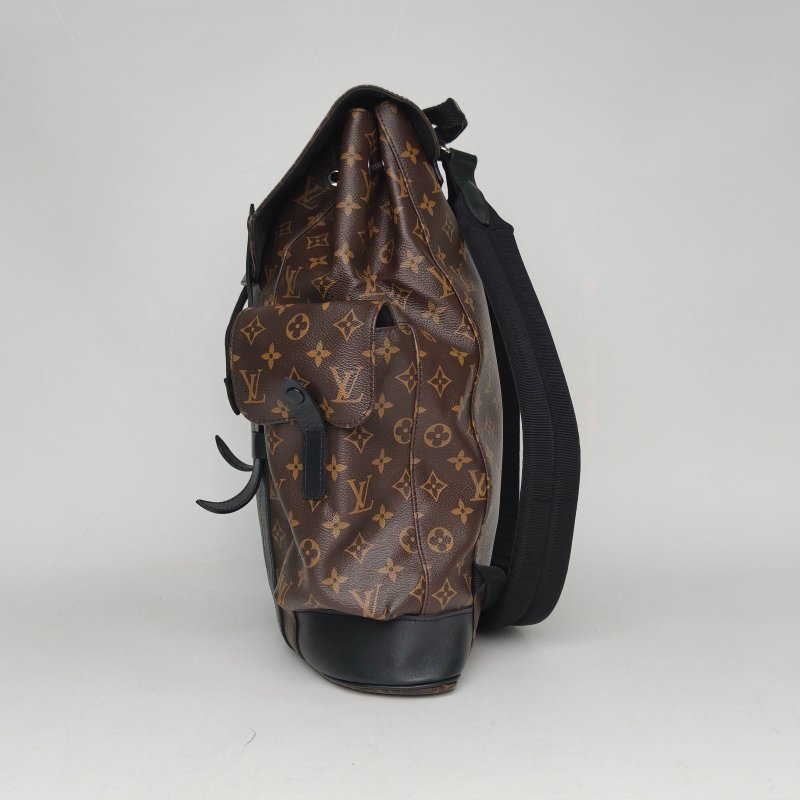 LOUIS VUITTON Christopher雙肩包老花PVC2016肩背包-1