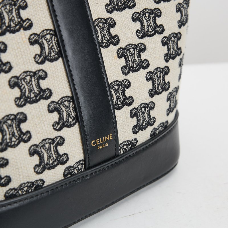 二手Celine 刺繡小號水桶包/熊貓配色-4