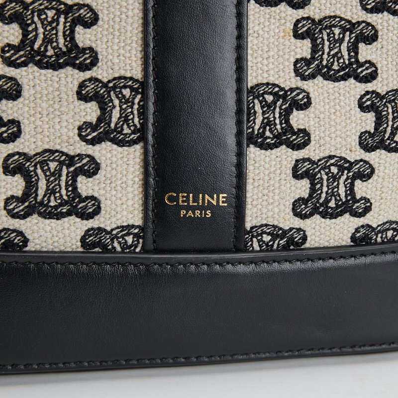 二手Celine 刺繡小號水桶包/熊貓配色-6