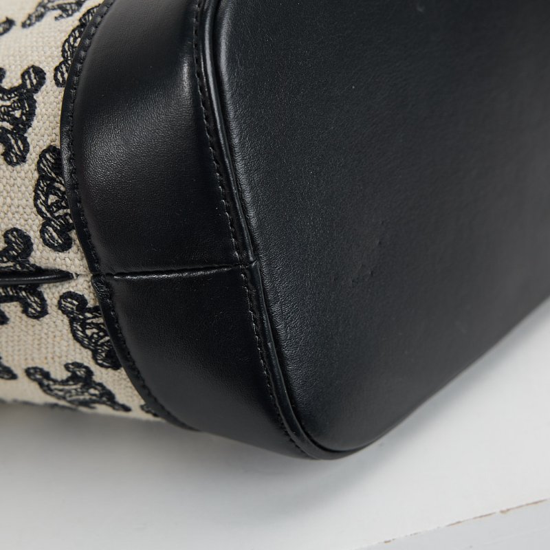 二手Celine 刺繡小號水桶包/熊貓配色-9