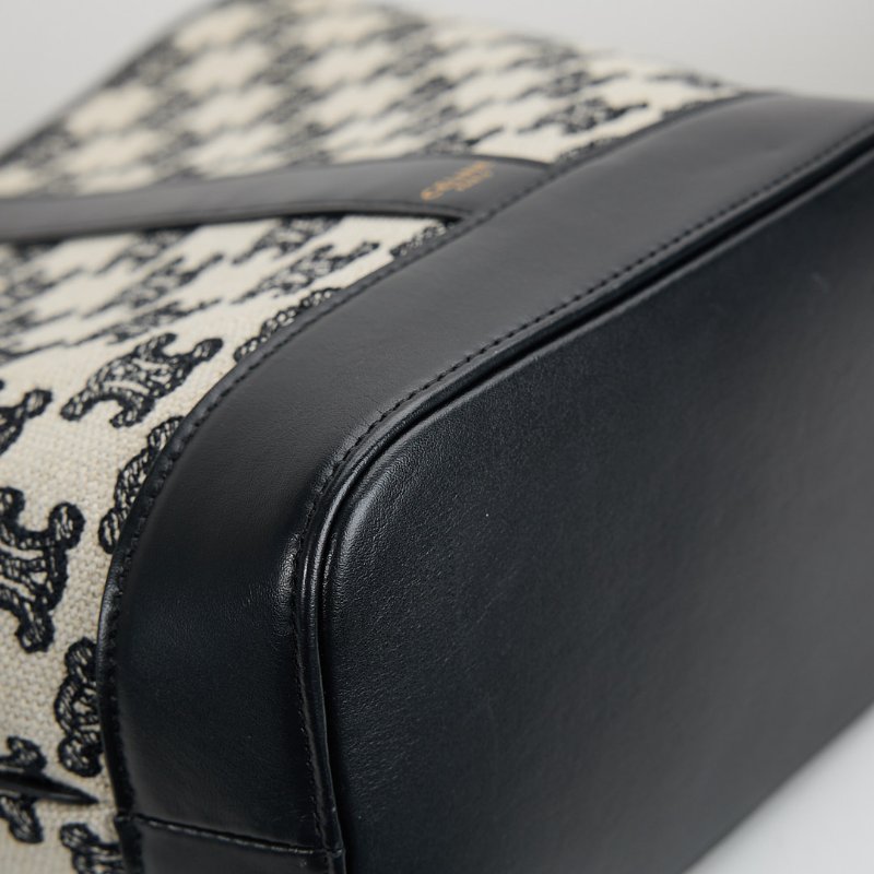 二手Celine 刺繡小號水桶包/熊貓配色-12