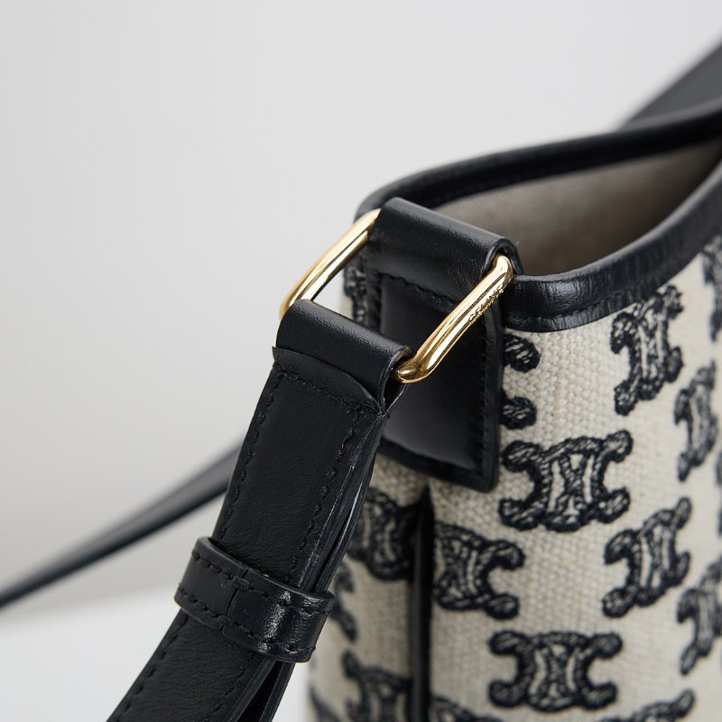 二手Celine 刺繡小號水桶包/熊貓配色-13