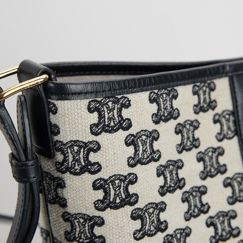 二手Celine 刺繡小號水桶包/熊貓配色-14