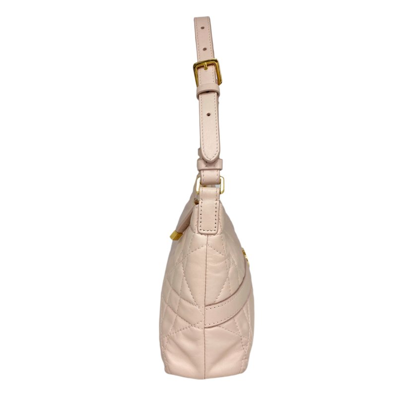 ☆ Christian Dior 迪奧 Pink Lambskin Miss Caro Hobo Mini Shoulder Bag 粉紅色小羊皮肩背袋 - 257024366-4