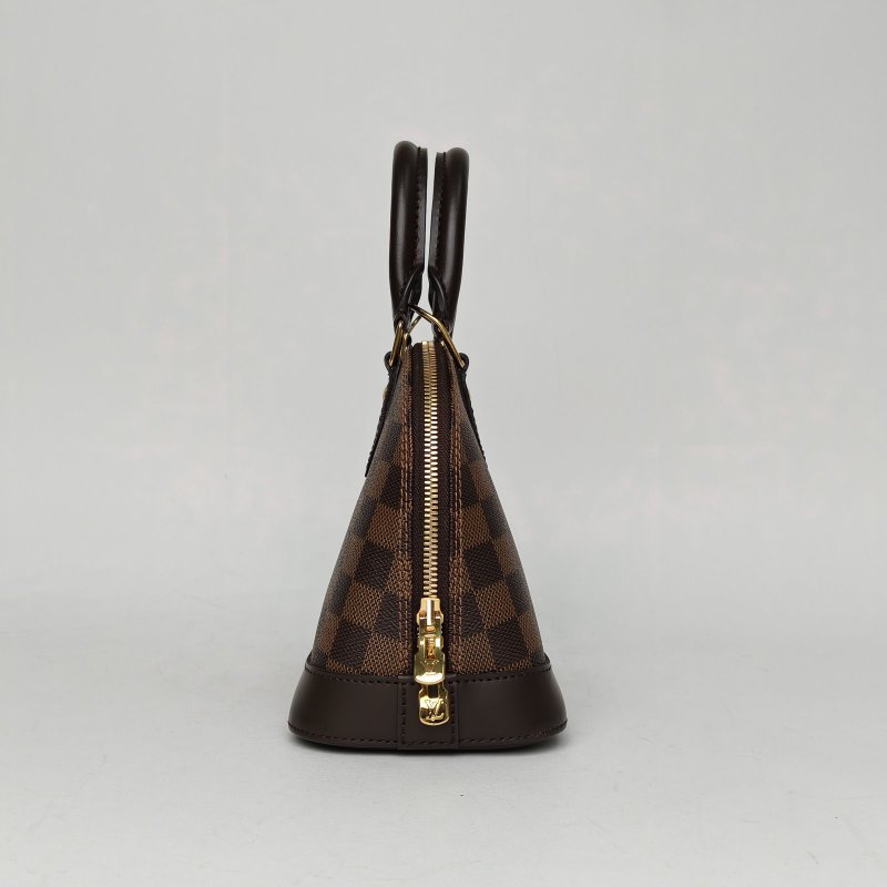 LOUIS VUITTON ALMA貝殼包BB23.5棕色棋盤格PVC2020肩背包-1