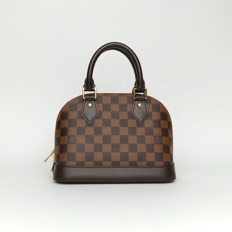 LOUIS VUITTON ALMA貝殼包BB23.5棕色棋盤格PVC2020肩背包-2