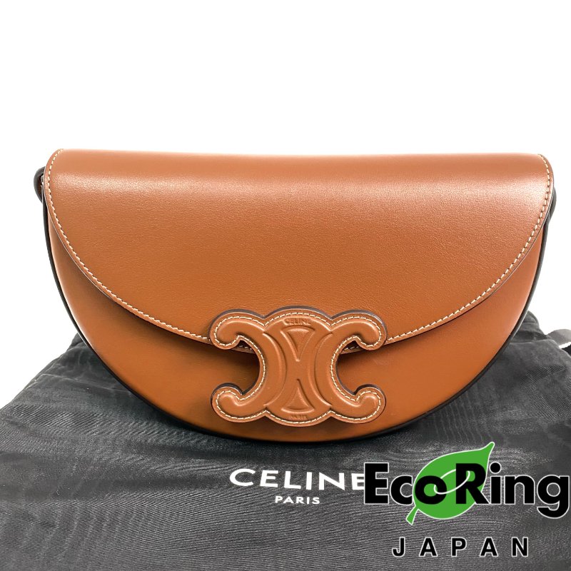 △ Celine 思琳 Brown Calfskin Cuir Shoulder Bag 啡色小牛皮肩背袋 - 257023854-0