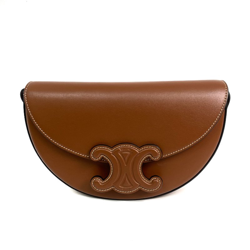 △ Celine 思琳 Brown Calfskin Cuir Shoulder Bag 啡色小牛皮肩背袋 - 257023854-1