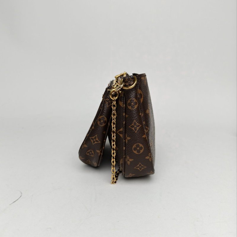LOUIS VUITTON MultiPochetteAccessoires五合一綠肩帶老花PVC晶片肩背包-3