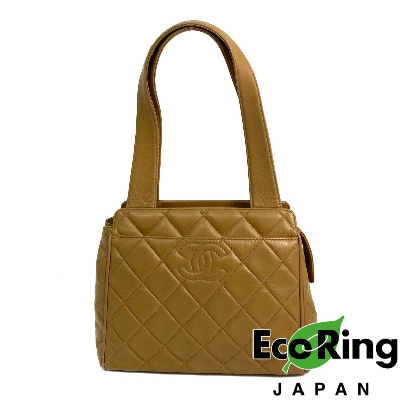 △ Chanel 香奈兒 Beige Lambskin Gold Tone Metal Hand Bag No.4 淺褐色小羊皮金色金屬手袋No.4 - 257024392-0