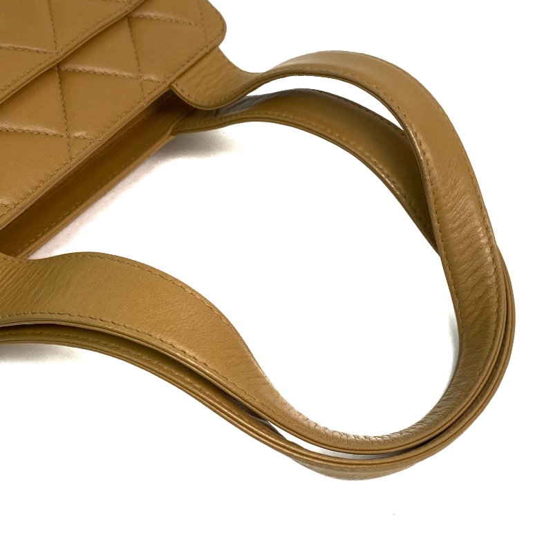 △ Chanel 香奈兒 Beige Lambskin Gold Tone Metal Hand Bag No.4 淺褐色小羊皮金色金屬手袋No.4 - 257024392-9