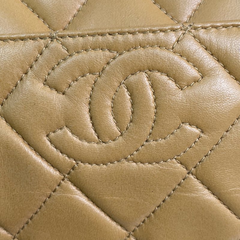 △ Chanel 香奈兒 Beige Lambskin Gold Tone Metal Hand Bag No.4 淺褐色小羊皮金色金屬手袋No.4 - 257024392-10