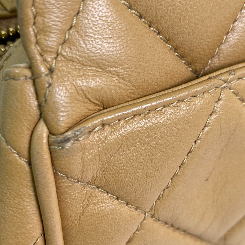 △ Chanel 香奈兒 Beige Lambskin Gold Tone Metal Hand Bag No.4 淺褐色小羊皮金色金屬手袋No.4 - 257024392-12