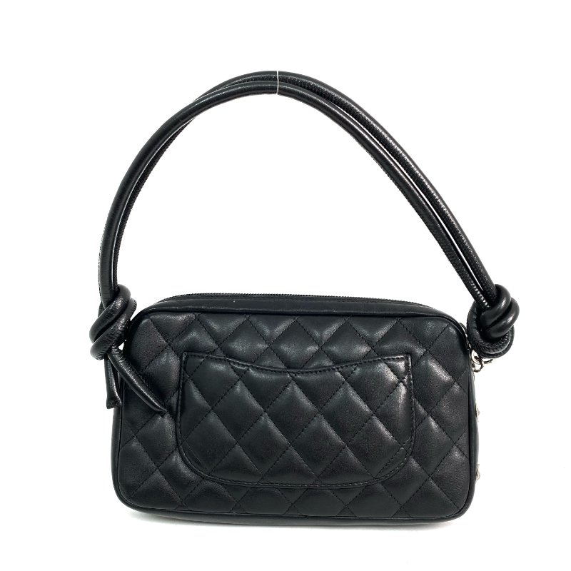 △ Chanel 香奈兒 Black Lambskin Silver Tone Metal Hand Bag No.9 A25175 黑色小羊皮銀色金屬手袋No.9 - 257024114-1