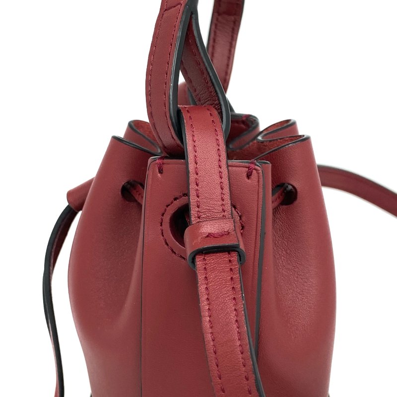 ☆ Loewe 羅意威 Red Calfskin Balloon Mini Buckle 2Way Bag 紅色小牛皮迷你水桶兩用袋 - 257024123-3
