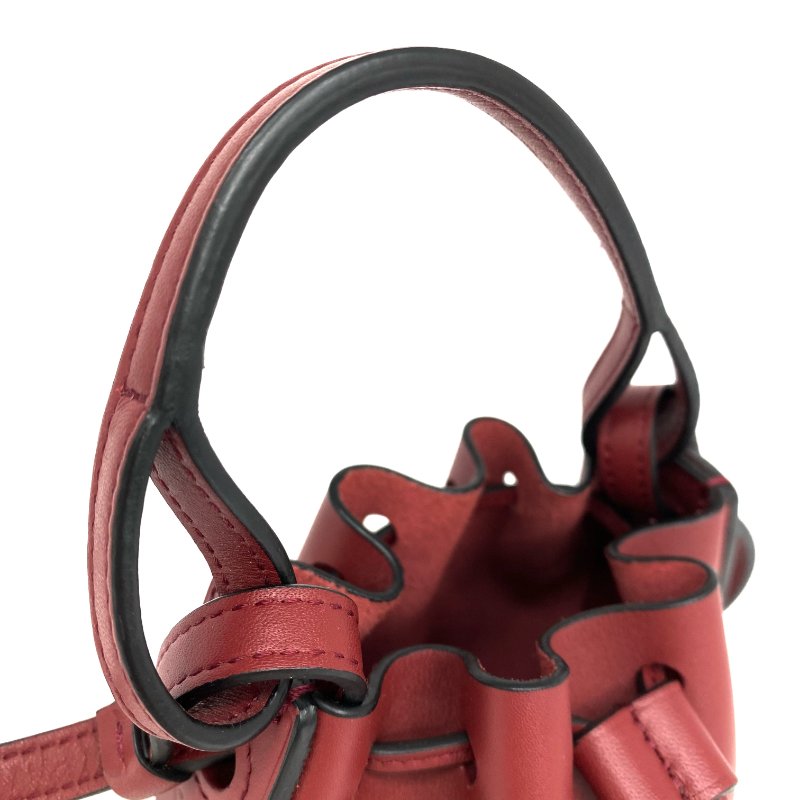 ☆ Loewe 羅意威 Red Calfskin Balloon Mini Buckle 2Way Bag 紅色小牛皮迷你水桶兩用袋 - 257024123-6