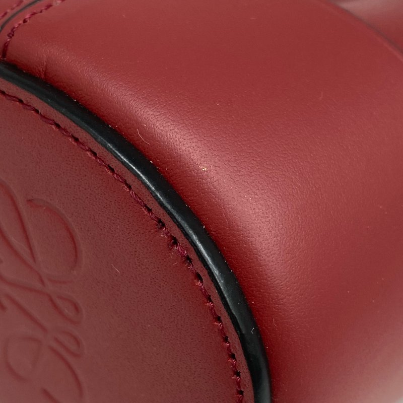 ☆ Loewe 羅意威 Red Calfskin Balloon Mini Buckle 2Way Bag 紅色小牛皮迷你水桶兩用袋 - 257024123-11