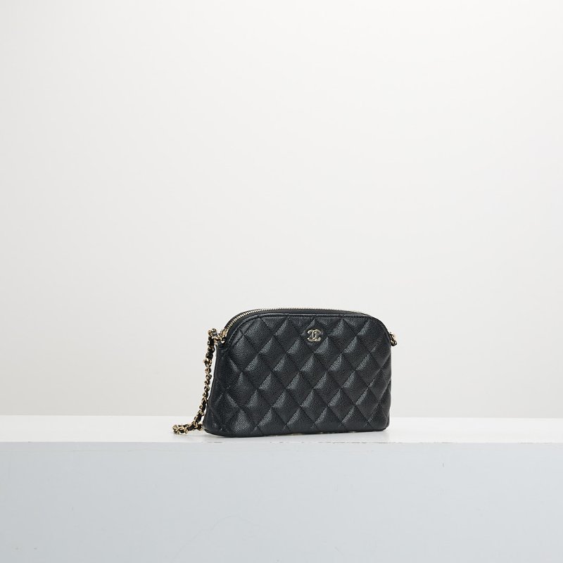 二手Chanel 大貝殼包/黑金牛 芯片款-2