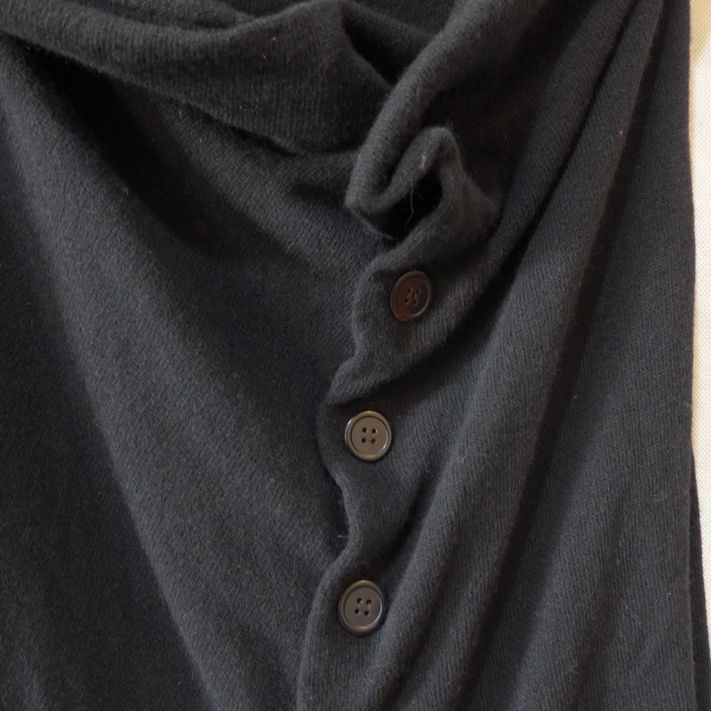 Y’s 黑色不規則剪裁結構毛衣-8