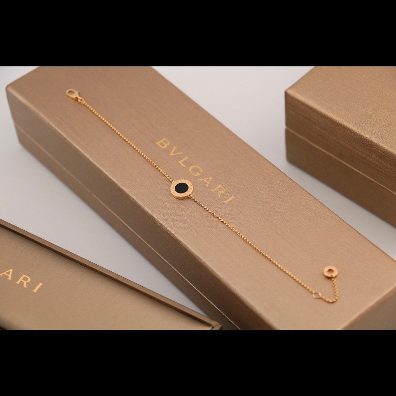 BVLGARI 黑瑪瑙小圓餅手鏈 M-L碼-1