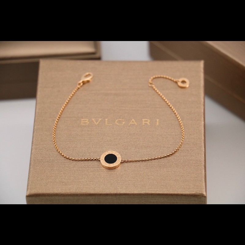 BVLGARI 黑瑪瑙小圓餅手鏈 M-L碼-2