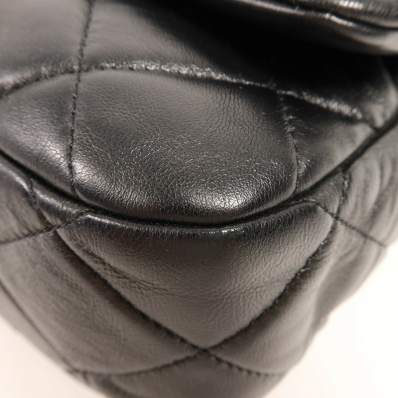 CHANEL 羊皮皮革Chain Shoulder金扣鏈帶肩背袋-5