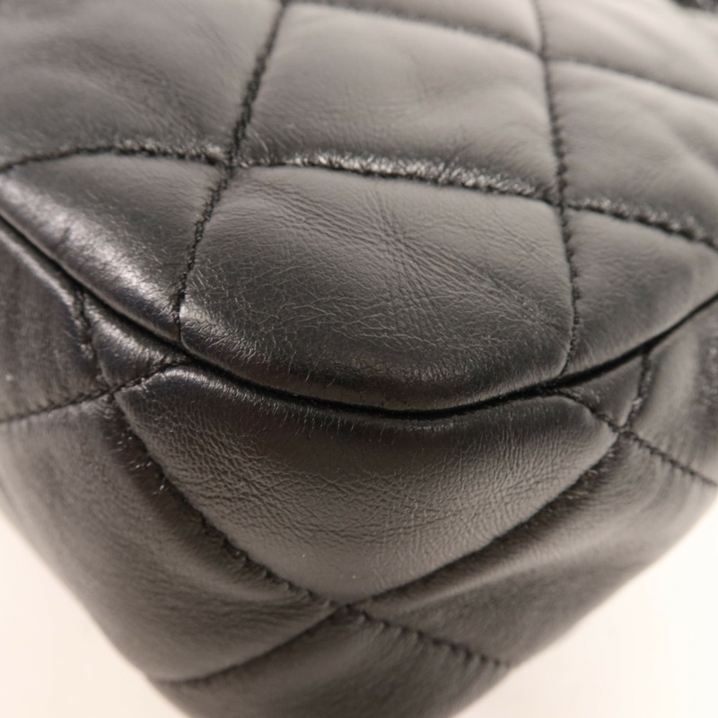 CHANEL 羊皮皮革Chain Shoulder金扣鏈帶肩背袋-7