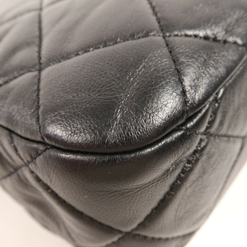 CHANEL 羊皮皮革Chain Shoulder金扣鏈帶肩背袋-8