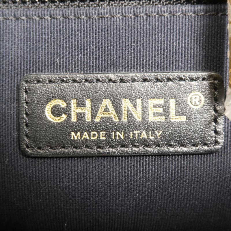 CHANEL 羊皮皮革Chain Shoulder金扣鏈帶肩背袋-10