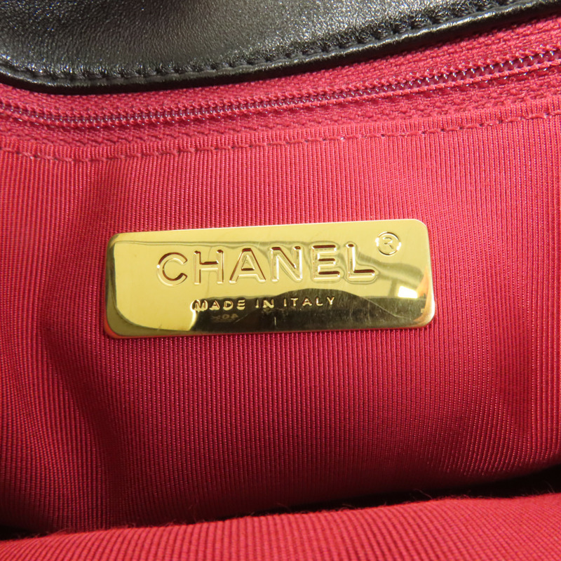 CHANEL 羊皮皮革Chanel 19 Small金扣鏈帶手挽肩背兩用袋-8