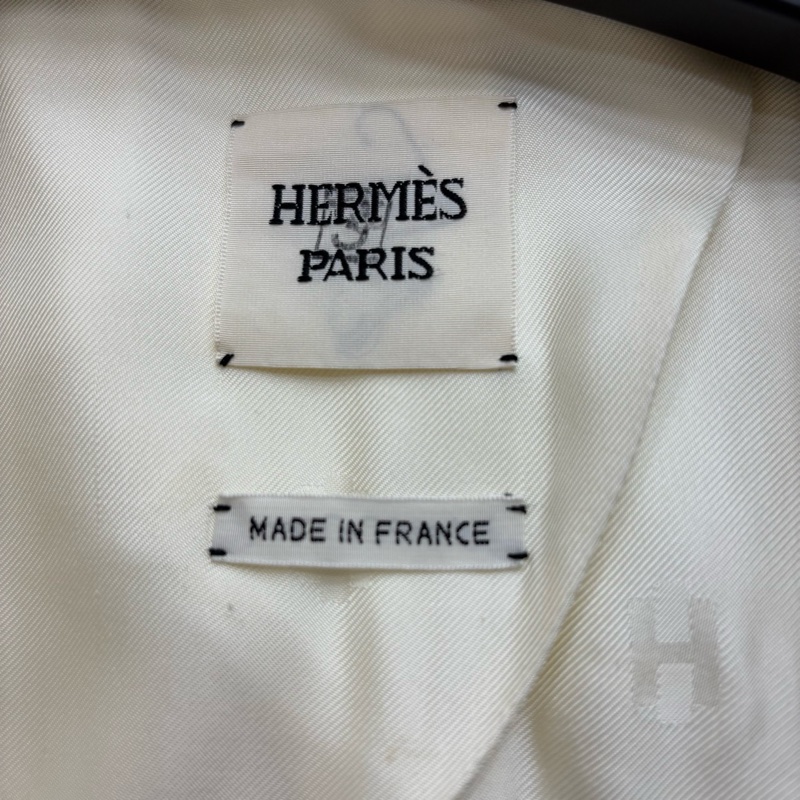 D500699/99新/Hermes/愛馬仕/米白色立領修身外套/40碼  肩寬：40 胸圍：90 衣-6