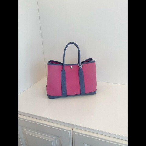 Hermes 帆布拼皮GardenParty Gp30 花園包