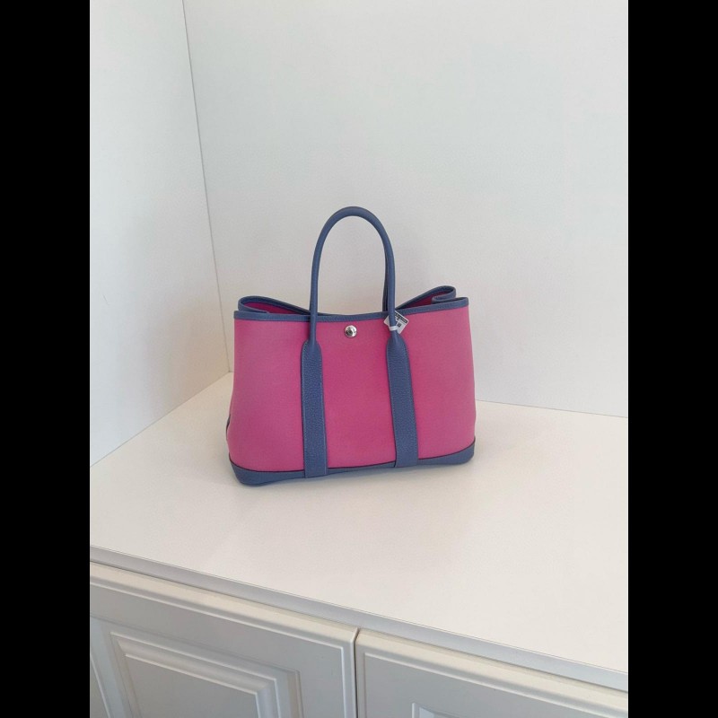 Hermes 帆布拼皮GardenParty Gp30 花園包-0