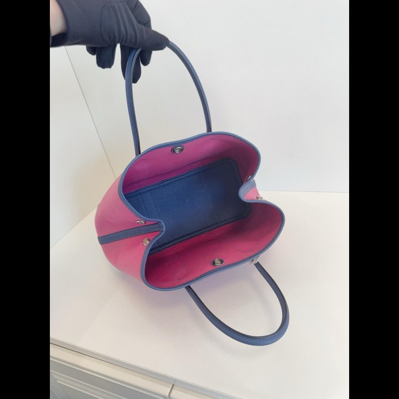 Hermes 帆布拼皮GardenParty Gp30 花園包-6