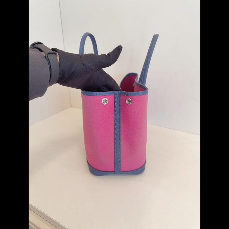 Hermes 帆布拼皮GardenParty Gp30 花園包-7