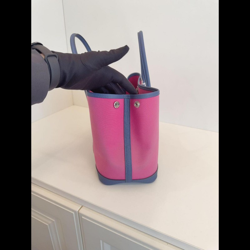 Hermes 帆布拼皮GardenParty Gp30 花園包-8