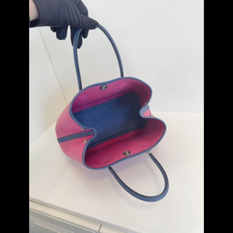 Hermes 帆布拼皮GardenParty Gp30 花園包-16