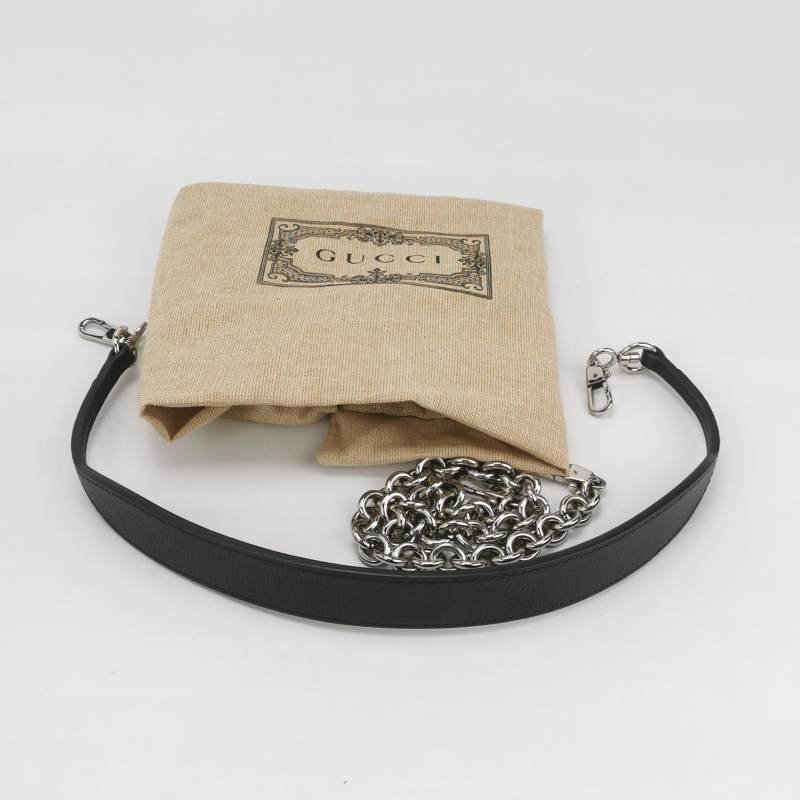Gucci Horsebit Chain小號羊皮純色絎縫馬銜扣單肩包-8