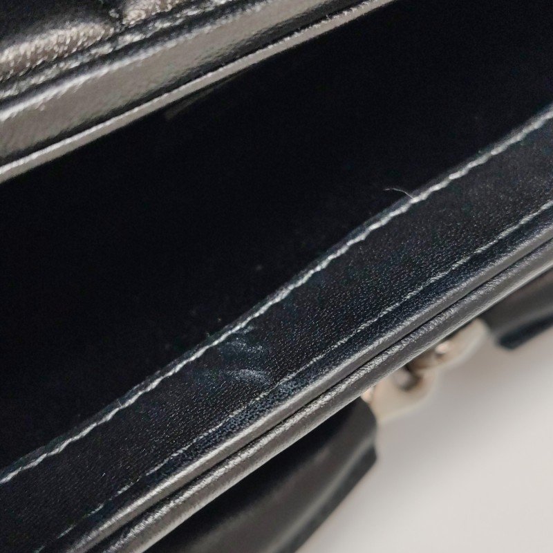 Gucci Horsebit Chain小號羊皮純色絎縫馬銜扣單肩包-9