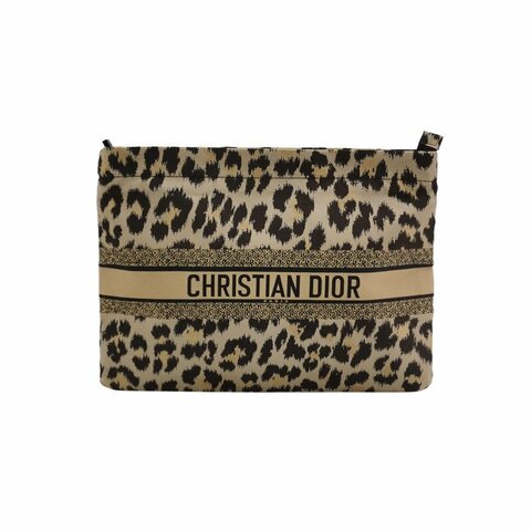 Dior尼龍布拼色字母Logo手拿包