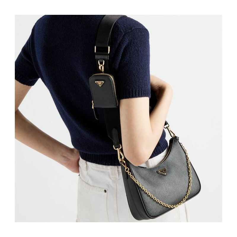 PRADA 復刻版皮革單肩包 1BH204 NZV F0632-13