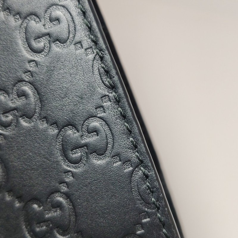 Gucci Emily大號牛皮老花壓紋流蘇馬銜扣單肩 包-13