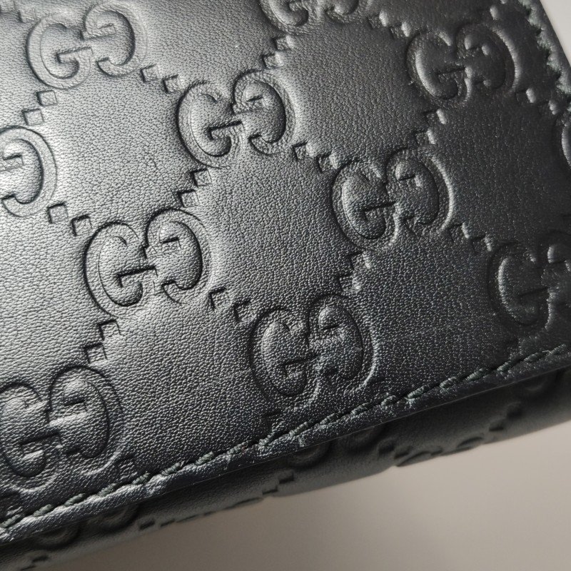 Gucci Emily大號牛皮老花壓紋流蘇馬銜扣單肩 包-18