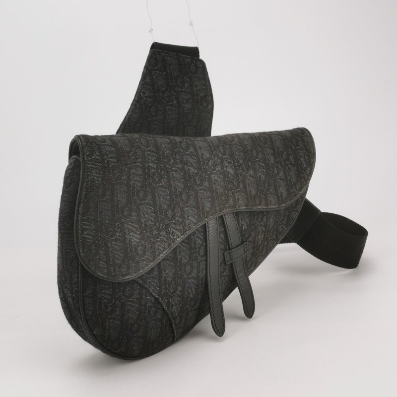 Dior Saddle馬鞍包牛皮帆布Oblique老花馬鞍造型腰包胸包-3