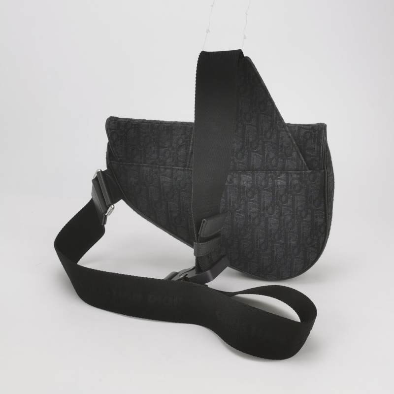 Dior Saddle馬鞍包牛皮帆布Oblique老花馬鞍造型腰包胸包-4