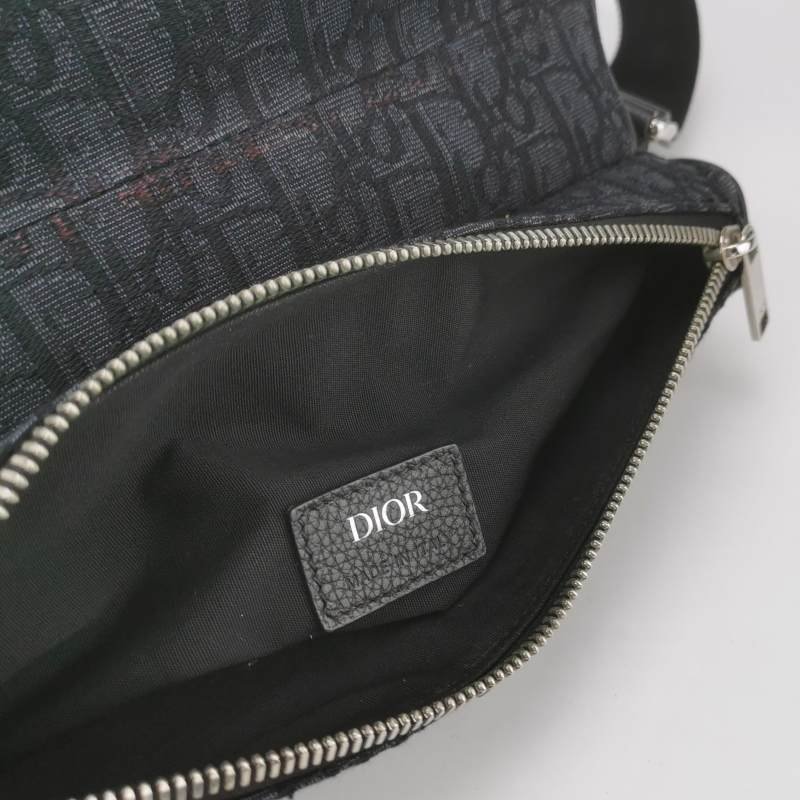 Dior Saddle馬鞍包牛皮帆布Oblique老花馬鞍造型腰包胸包-7