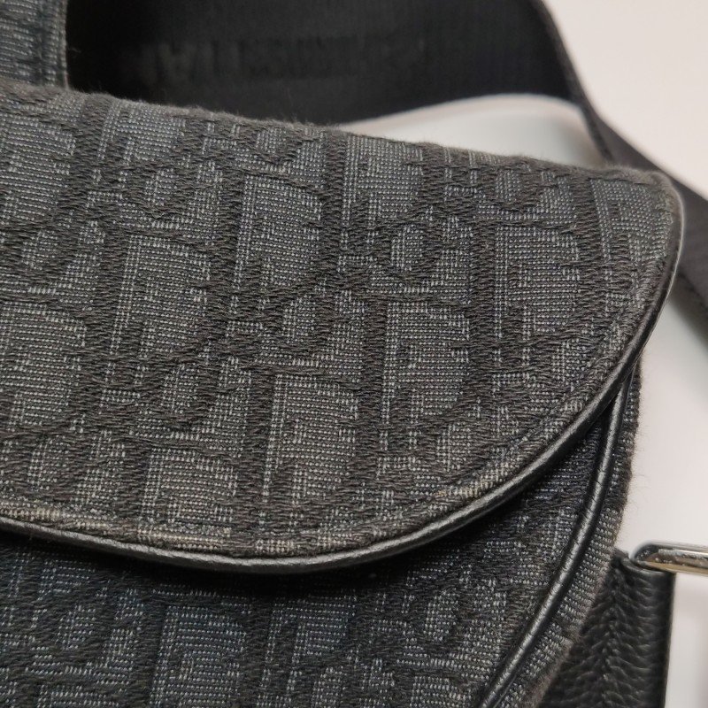Dior Saddle馬鞍包牛皮帆布Oblique老花馬鞍造型腰包胸包-16
