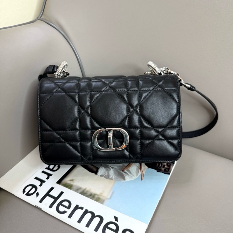 Dior 黑銀小號Caro 尺寸約20*12,經典CD 可單肩可斜挎-2